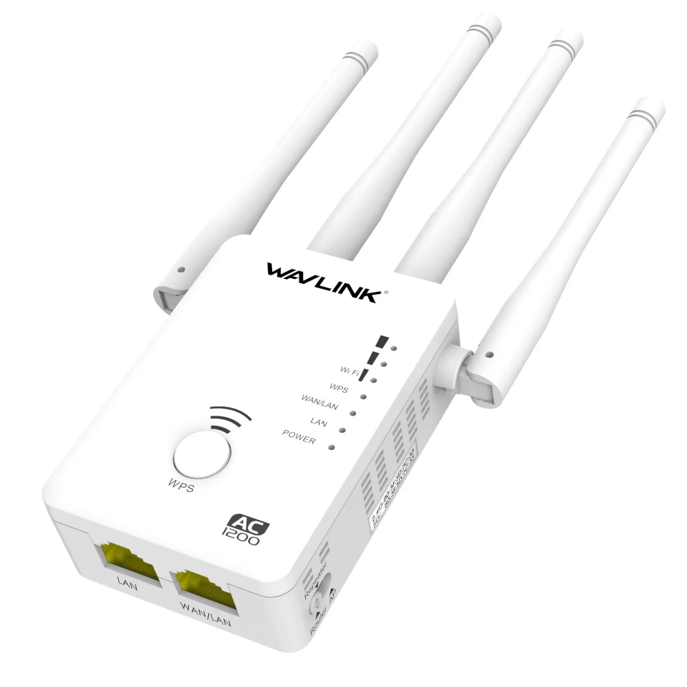 Wavlink AC1200 беспроводной wifi AP/маршрутизатор/ретранслятор расширитель сигнала Усилитель wifi диапазон расширитель с 4 внешними антеннами-белый