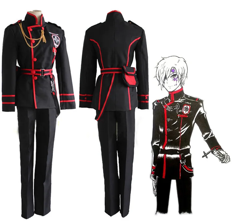Костюм для косплея Аниме D.Gray man Allen Walker полный комплект школьной формы (топ + брюки