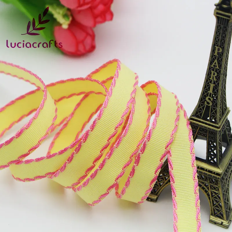 Lucia crafts, 5 ярдов/10 ярдов, 10 мм, разные цвета на выбор, корсажная лента, банты с краем, вечерние украшения, подарок, ремесло, T0402