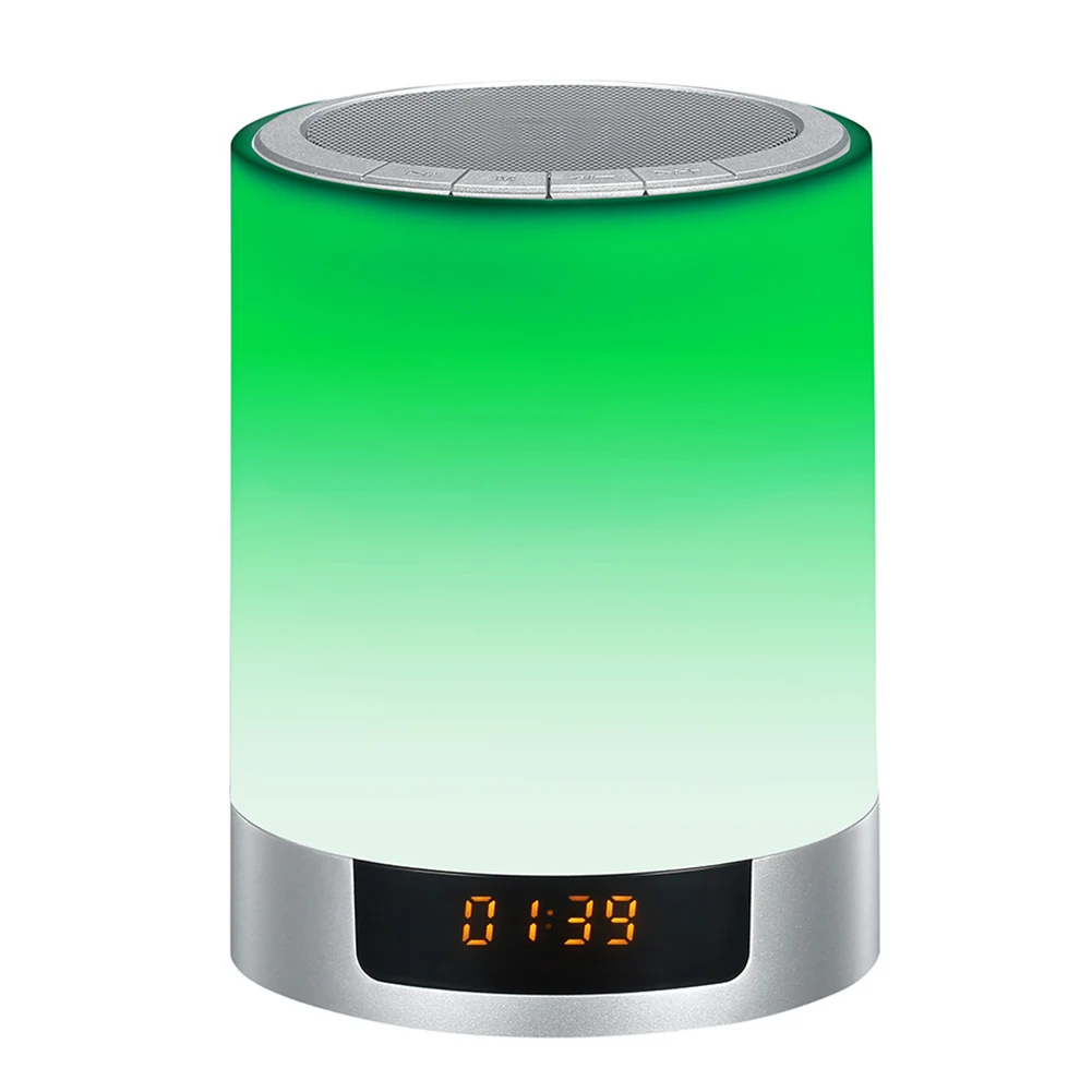 Mini Subwoofer Portable Handsfree Bluetooth Speaker Music Player LED Light Wireless Stereo Alarm Clock Gift Fashion Color Change |