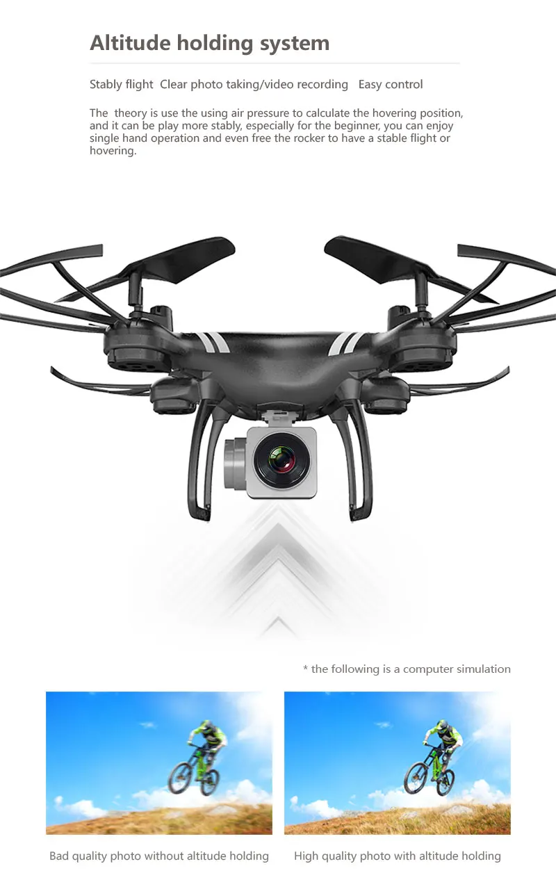 XKY KY101W Радиоуправляемый Дрон с Wi-Fi FPV HD регулируемая камера удержание высоты один ключ возврат/посадка/взлет Безголовый Радиоуправляемый квадрокоптер Дрон