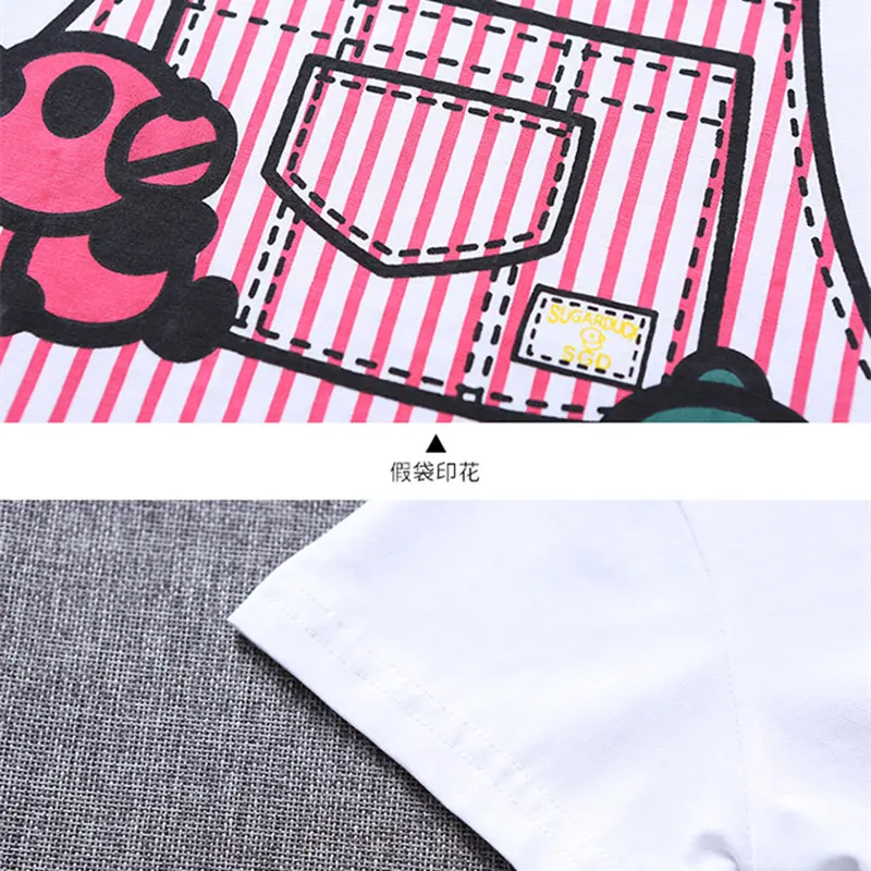 2022 New Fashion Casual Summer Girls T Shirt Dress Cute Kids Cartoon Dresses For Girl Children's Teenage Clothing Students | Детская