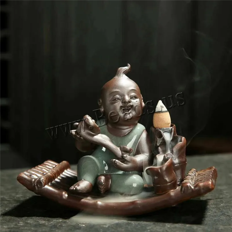The Little Monk Backflow Incense Burner Smoke Waterfall Sticks Holder Bakhoor Home Decor Meditation Zen Censer | Дом и сад