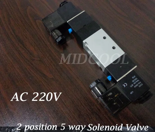 

Valvula 4V320-10 Pneumatic Solenoid Valve AC 220V,5 way 2 position double coil air solenoid valve for Gas