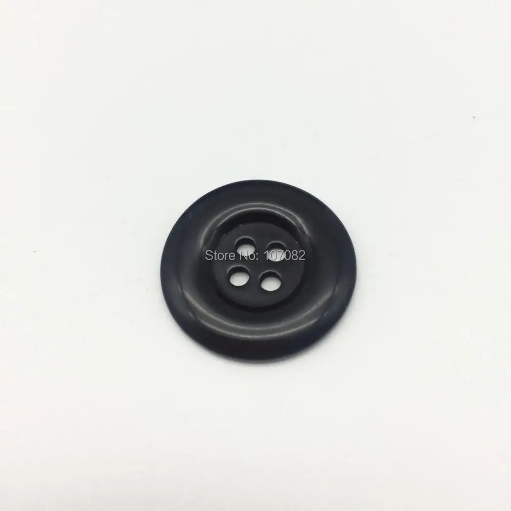 

200pcs Black 25mm 4 Hole Resin Buttons Shirt Coat Sewing Round Buttton Cardmaking Scrapbooking Embellishments