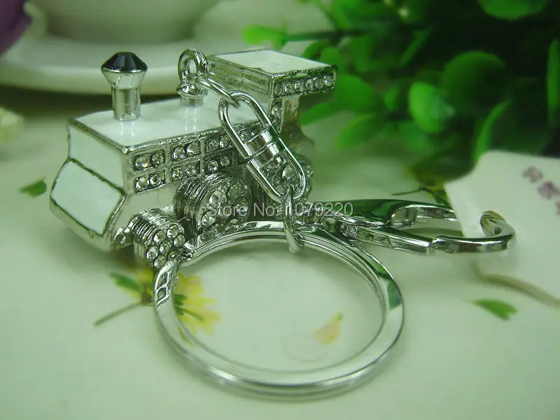 Локомотивный брелок Стразы креативный полированный хром модные ювелирные