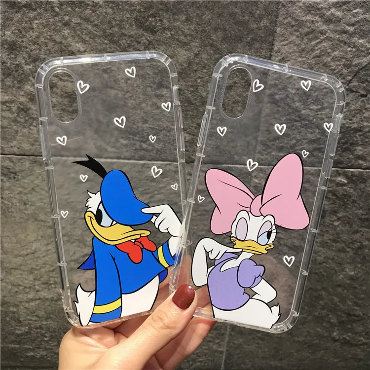Милый чехол с изображением Минни для iPhone 6 6s 8X7 Plus XR XS MAX прозрачный мягкий из ТПУ