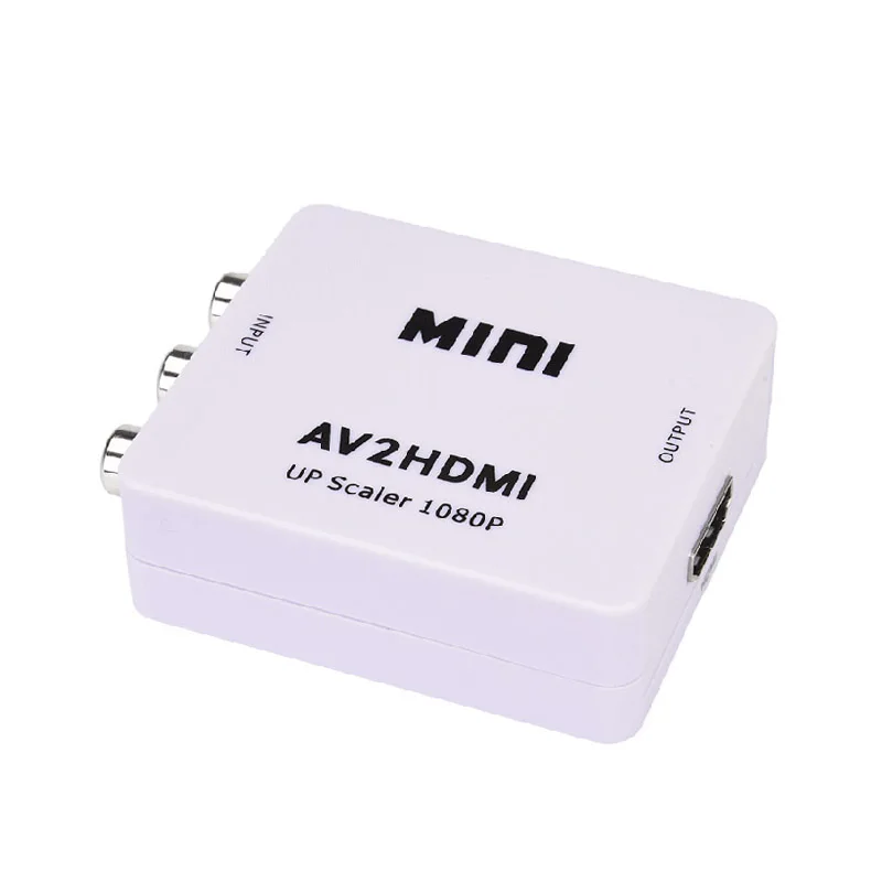 Мини преобразователь AV в HDMI адаптер AV2HDMI RCA CVBS к для HD TV DVD JR сделки|Компьютерные
