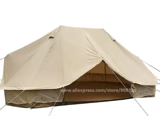 Emperor Bell Tent DANCHEL открытый большой двойной Топ 4*6 м водонепроницаемый Glamping император Белл палатка Прочный хлопок холст семья Кемпинг большой палатка отель - Цвет: Emperor Bell Tent