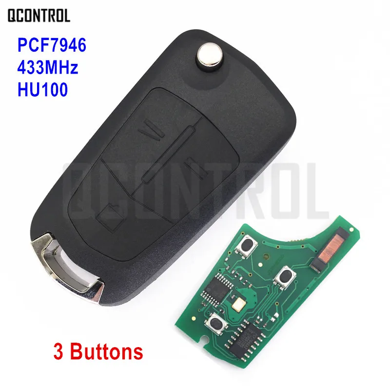 QCONTROL 3BT дистанционный ключ 433 МГц дверной замок подходит для Opel/Vauxhall Vectra C (2006 2008)
