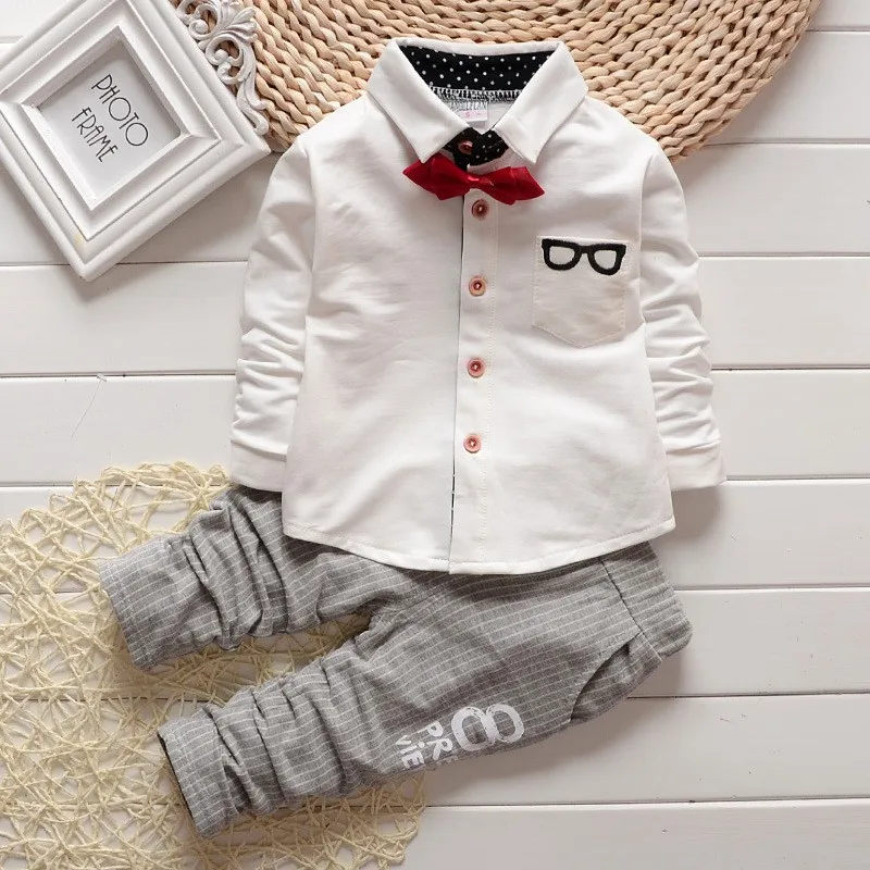 2018 New baby boys girls cartoon suit long-sleeved t-shirt + pants striped distant point Minnie sets cotton children Kids | Детская