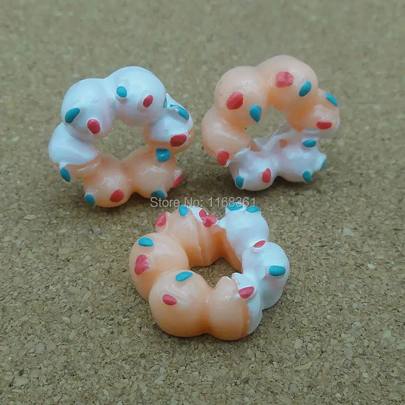 1pcs/lot resin flat back orange candy doughnut 15mm Cabochons Jewelry Fit Mobile Phone Hairpin Headwear DIY Accessories B106-11 | Дом и сад