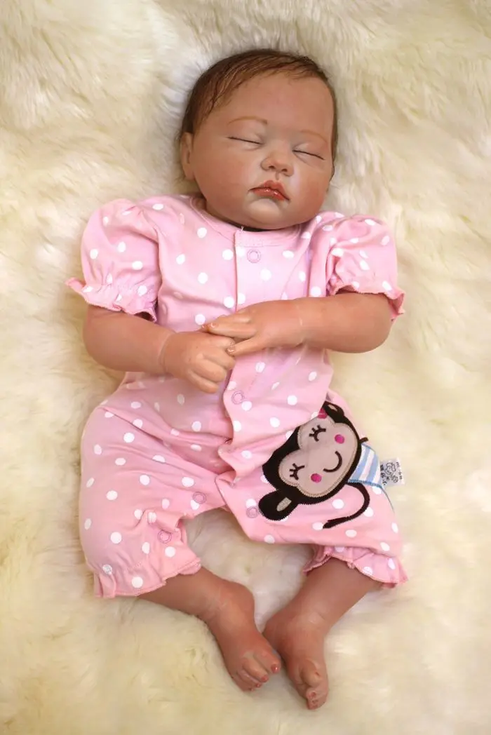 

wholesale Real Lifelike Reborn Baby Doll 20 Inch Sleeping Princess Girl Babies Silicone Newborn Doll Toy Kids Playmate bebe new