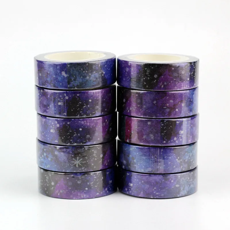 10 шт./лот декоративные креативные Васи ленты Starry sky бумажные DIY Скрапбукинг