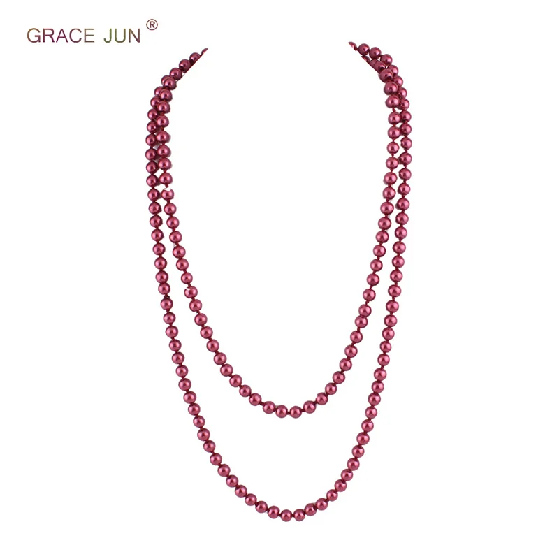 Бренд Grace Jun ручная работа арт деко модный искусственный жемчуг бусины с оборками