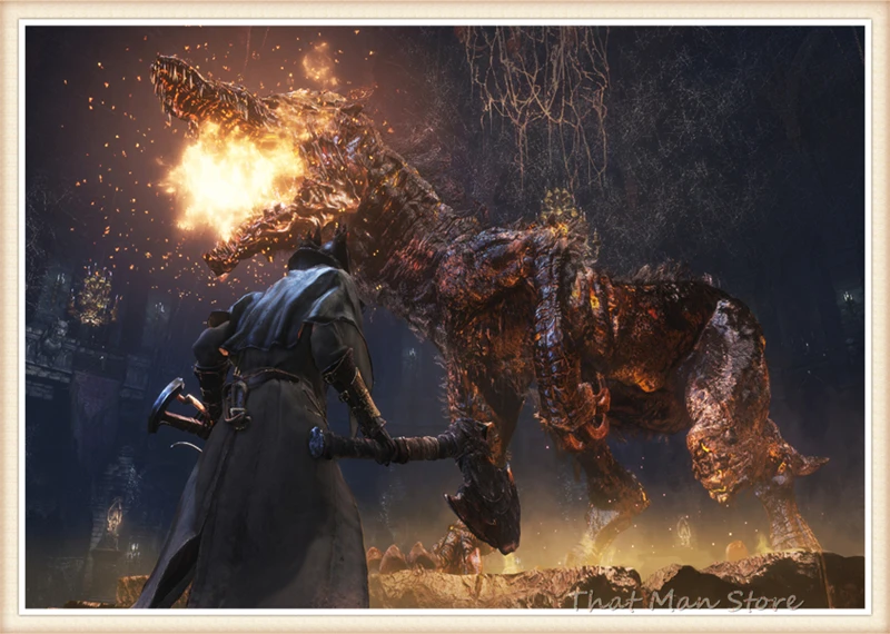 Игра Bloodborne плакаты высокое качество наклейки на стену с белым покрытием бумага