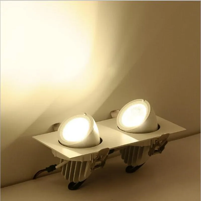 Регулируемый двойной светодиодный потолочный светильник с вращением на 360