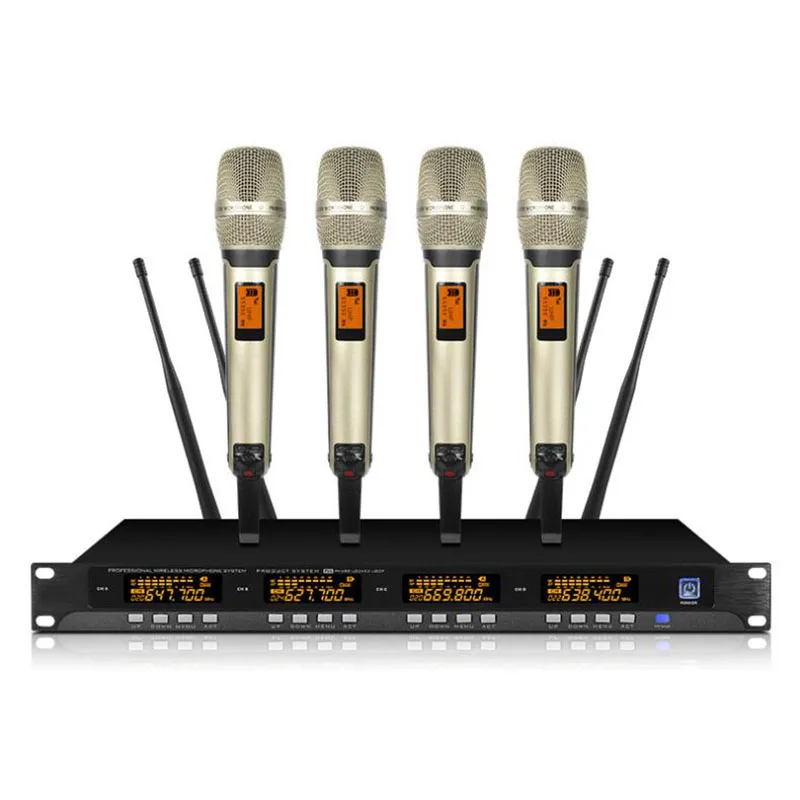SP4-SKM9000 1" монтируемый в стойку UHF Беспроводной система микрофонов домашнее Караоке ручной микрофон