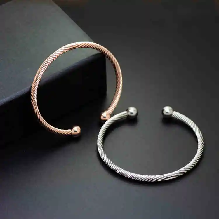 YUN RUO модный бренд ювелирных изделий розовая сталь золотого цвета браслет мяч для