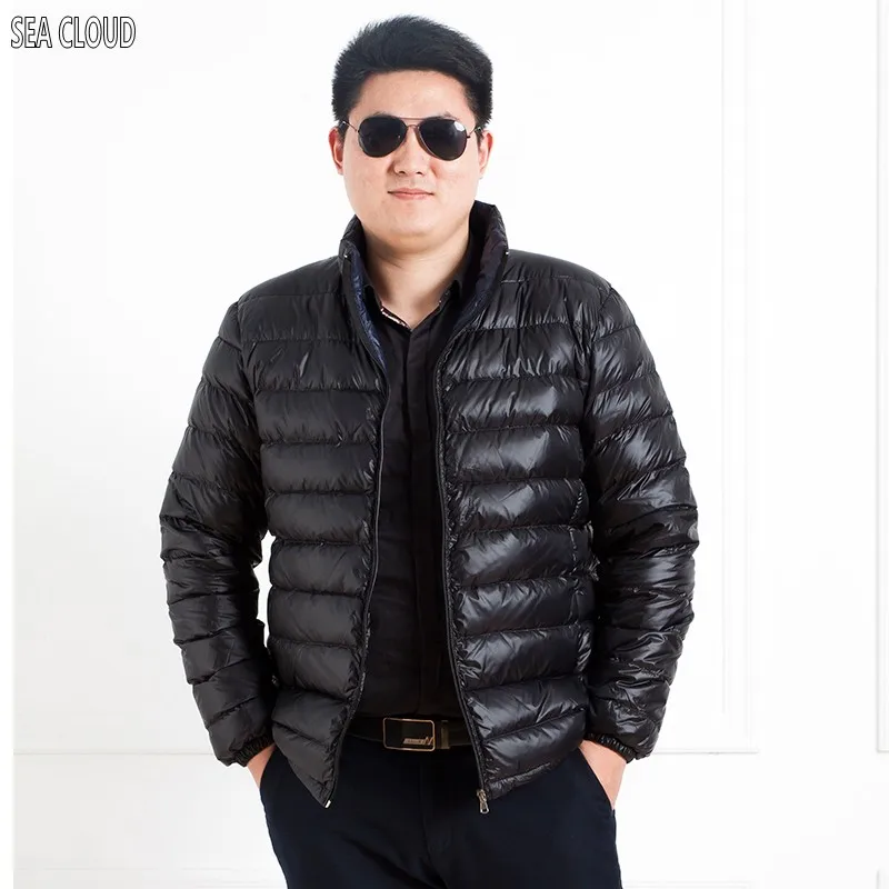 

82 Winter plus size men's clothing fat thickening thermal stand collar short design warm outerwear thin coat M-7XL 150kg