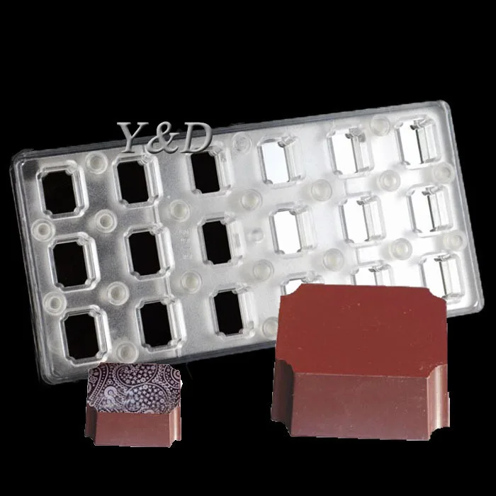 

Rectangular Transparent Magnetic Polycarbonate PC Box of Chocolate Molds Transfer Magnet Board Baking Candy Chocolate Mould