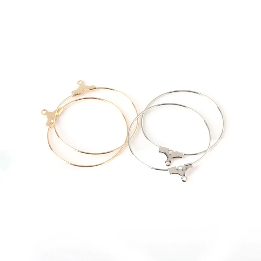 

High Quality Iron 50pcs 30mm Jewelry Findings Charm Rings Earring Hoops Clasp for DIY Fashion Earring Danglers Crafts