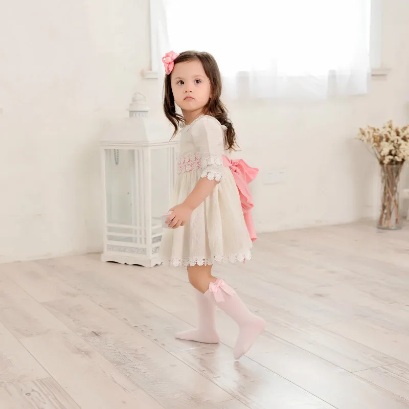 2019 Summer Kids Princess Dress Girl Spanish Cotton Quality Sweet Wedding Toddler White Party Birthday | Детская одежда и обувь