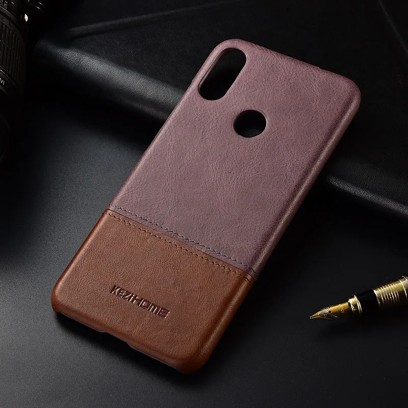 Роскошные ультра-тонкие чехлы из натуральной кожи для телефона Xiaomi Redmi Note 7 с