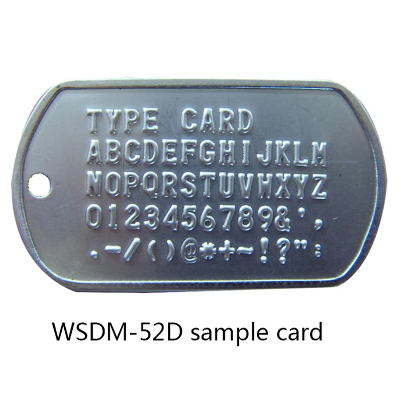 JX-52D dogtag машина для тиснения английских букв