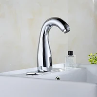 bathroom brass infrared automatic sense faucets chrome plated medical faucet single hole sink basin water tap bathroom fixture