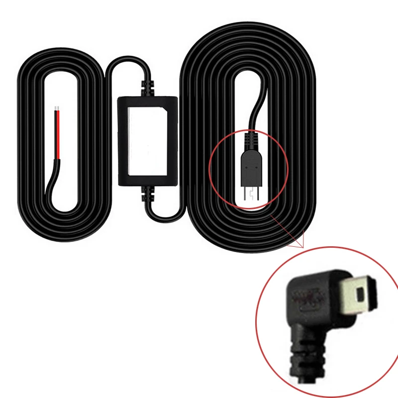 300 см 5 в 3 А мини USB жесткий провод комплект для видеорегистратора Reaview зеркальная