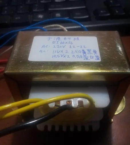 Трансформатор 220 В 11 в * 2 5 А 10 EI66 36 0 Делл бас пистолет|gun gun|transformer 1:11:1 transformer |