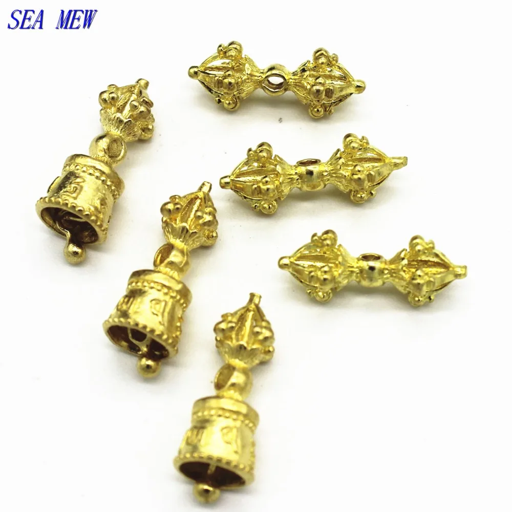 SEA MEW 5 комплектов 8*20 мм винтажные Тибетские буддийские чистые латунные