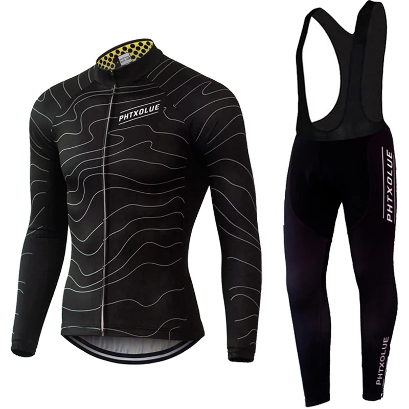 Phtxolue зимний термальный флисовый комплект велосипедной одежды Майо Ropa Ciclismo Invierno MTB велосипедные майки велосипед спортивная одежда