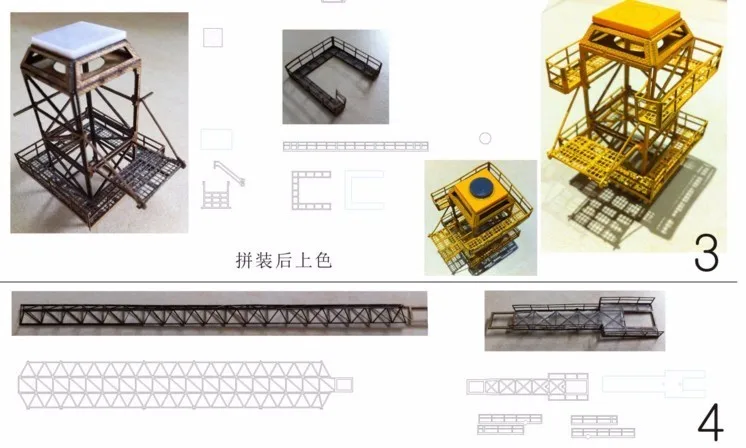 1/87 хо масштабная модель поезда башенного крана Набор Diy технологий, Материал архитектурная модель песок стол Модель Материал;