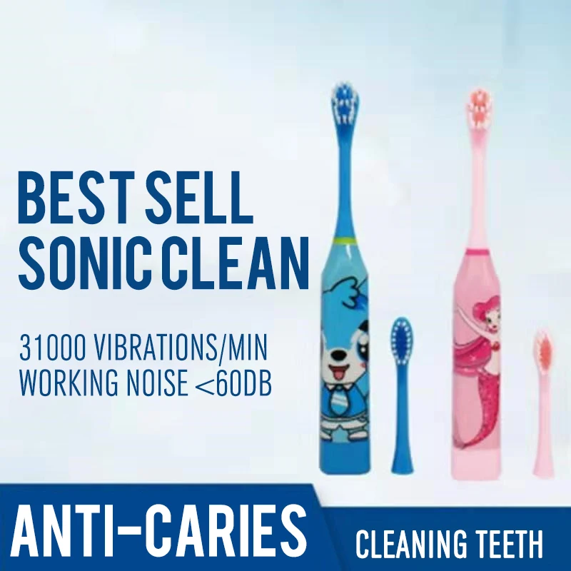 Children Electric Toothbrush Thirty Days Lasting Endurance Rotate Swing Cleaning Teeth ChildrenToothbrush | Красота и здоровье