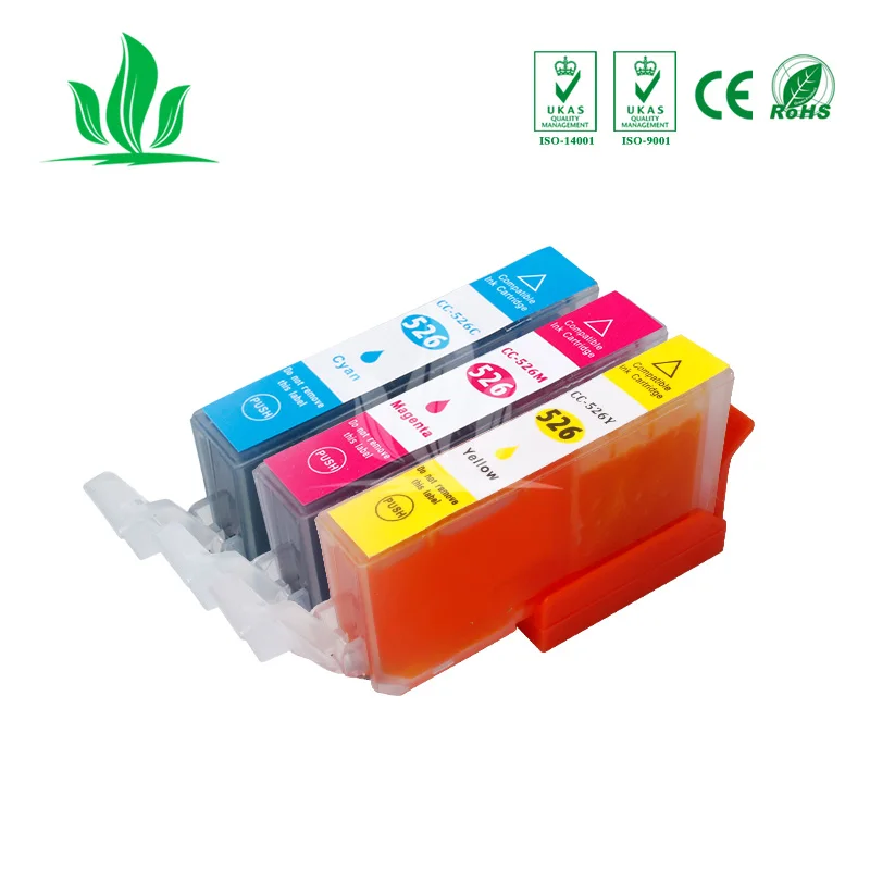 3 шт. 525XL 526XL чернильных картриджей совместим с Canon PIXMA MG6100 MG6150 MG5250 MG8150