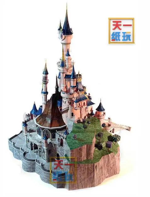 50 см парижский Диснейленд 3D бумажная модель Спящая красавица замок Сделай Сам ручной работы Строительная Бумажная модель
