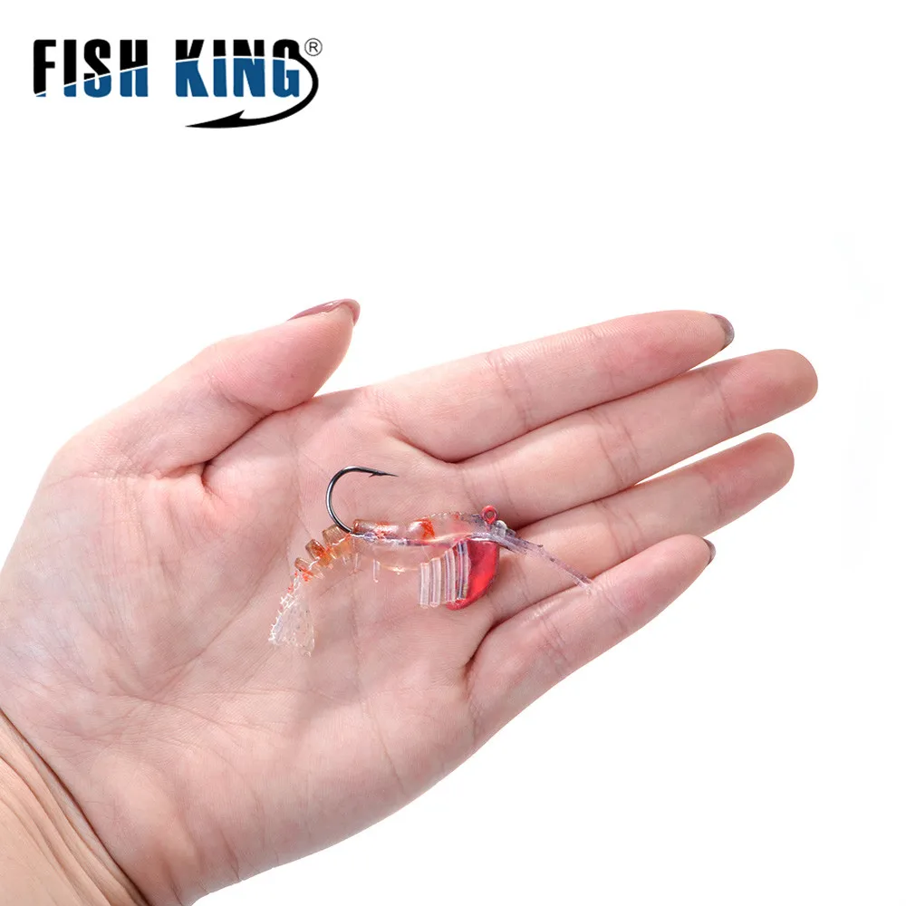 FISH KING 7 г 14 5 светящиеся рыболовные приманки с глазами Маленькие Креветки см 10