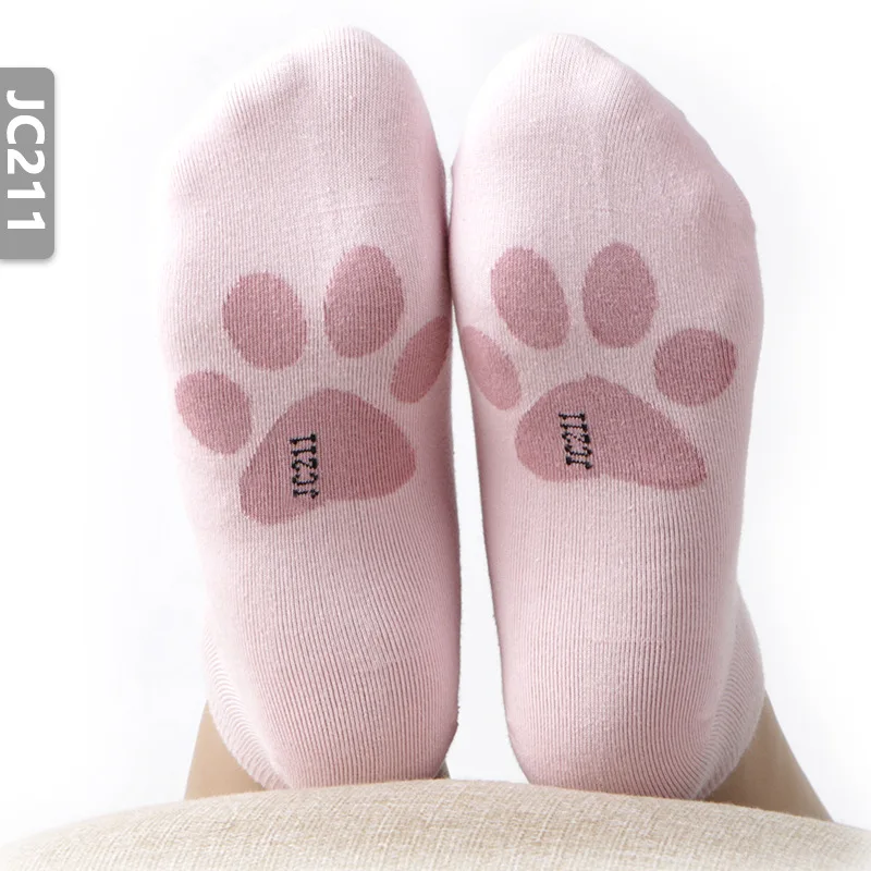 5Pairs/Lot Women Boat Socks Sweet Cat Head Color Female Sock Explosion Spring Summer College Wind Breathable Women's | Женская