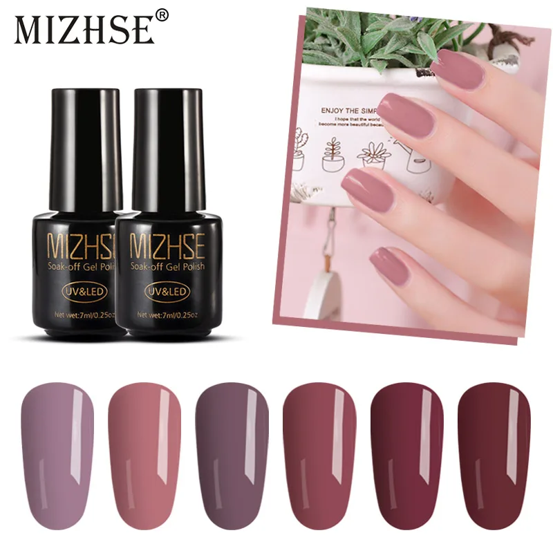 Гель лак для ногтей MIZHSE 7 мл 6 шт.|Гель ногтей| |
