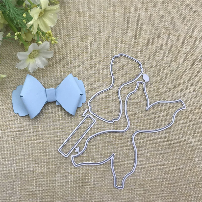 Сшивающаяся рамка с бантиком металлические резные штампы тиснение для рукоделия