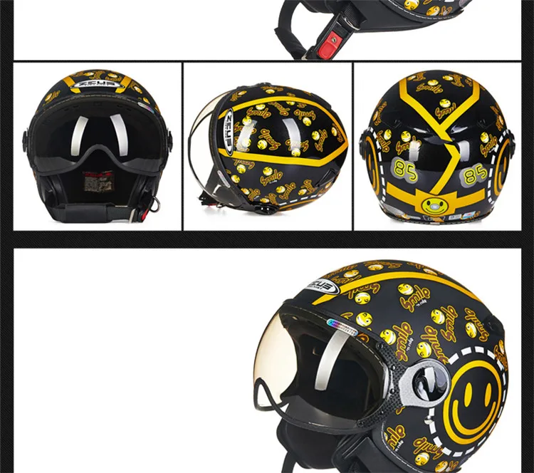 Moto rcycle шлем Chopper с открытым лицом винтажный шлем 210c4 moto Casque Casco moto cicleta Capacete Pilot мужские и женские шлемы