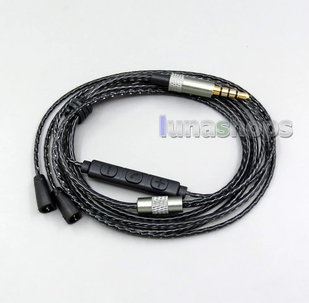 LN006204 Mic Remote OFC наушники с медным покрытием кабель для Sennheiser IE8 IE8i IE80 IE80s |