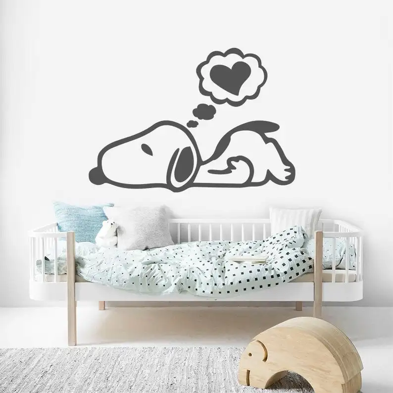 Cattoon Snoopy детская виниловая настенная наклейка художественная Настенная Наклейка