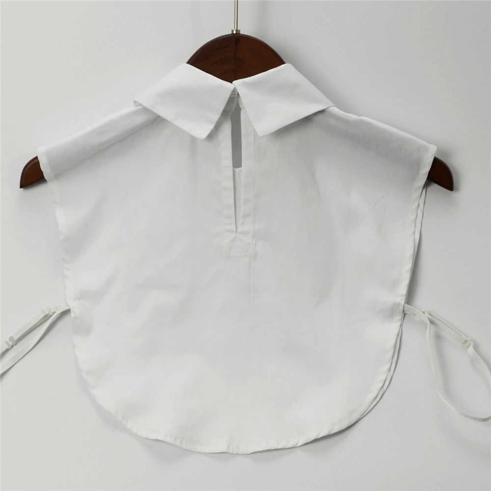 Модный женский съемный нагрудник с двойным острым ложным воротником из хлопка