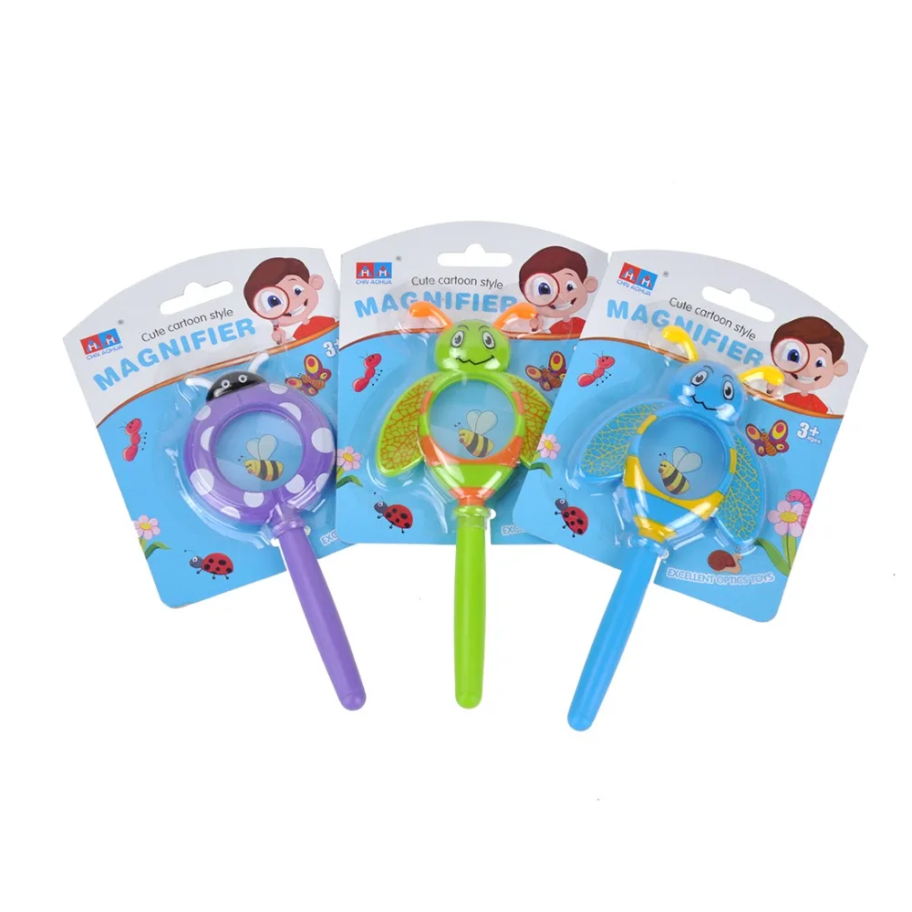 Детская игрушка ручной акриловые линзы руку лупа дети Bee Форма увеличительное