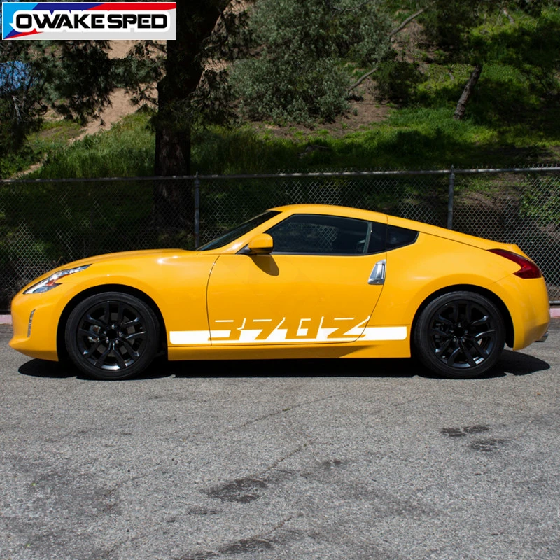 Для Nissan 370Z Sport Stripes наклейка на дверь автомобиля боковой Стикер на автомобильную юбку Авто тело водостойкие Переводные картинки внешние аксессуары