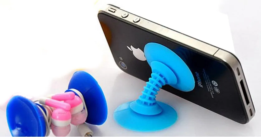 2pcs/lot Universal For Car phone holder High quality Silicone sucker Strong Octopu Bobbin Finger Holder TISKE Desk stand | Мобильные