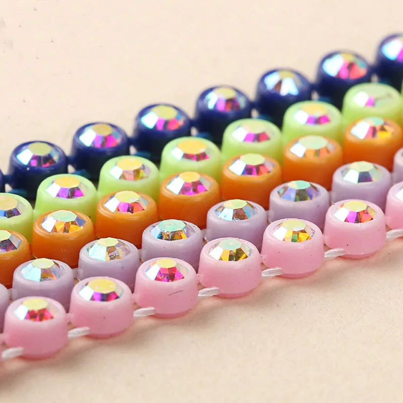 AB Кристалл Rhinestone кольцевание Сеть Стекло отделкой Ремесла Одежда Свадебные Аппликация 300 ярдов/lot ss8